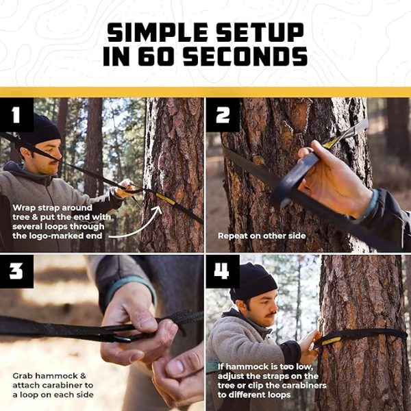 Wise Owl Outfitters Hammock for Camping Hammocks Gear for The Outdoors Backpacking Survival or Travel - Portable Lightweight Parachute Nylon - Up to 500lbs - Image 2
